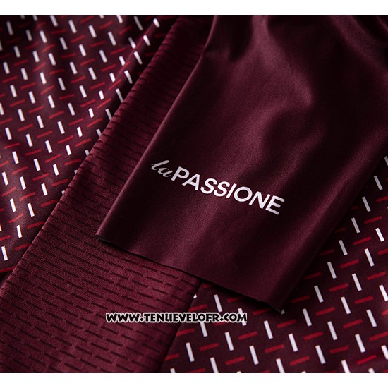 2019 Maillot Ciclismo La Passione Rouge Manches Courtes et Cuissard